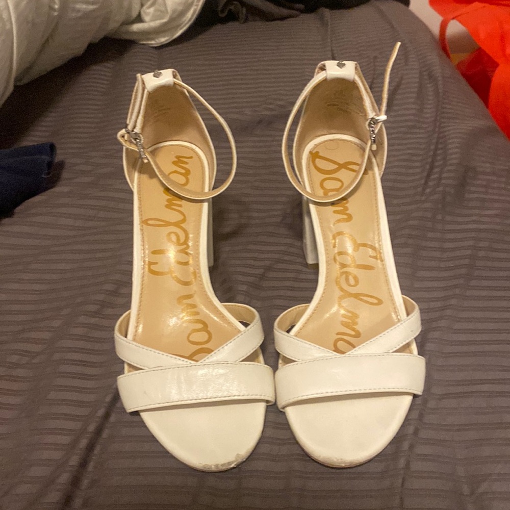 White Sam Edelman Heels